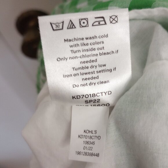 Draper James RSVP Green & White Gingham Tiered Sundress - Picture 13 of 14